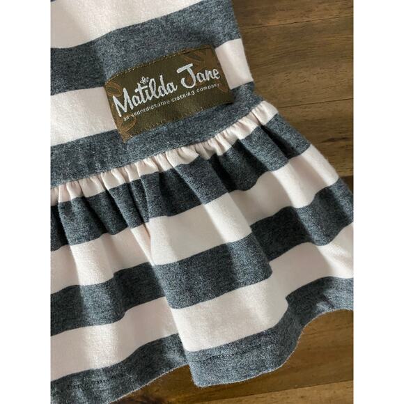 NEW Matilda Jane Brilliant Daydream Walk The Line Big Ruffle Gray Pink Pants 2 - Picture 3 of 6